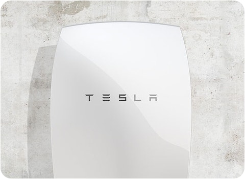 tesla powerwall battery against white background