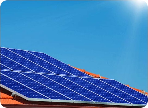 3kw solar system on red tile roof