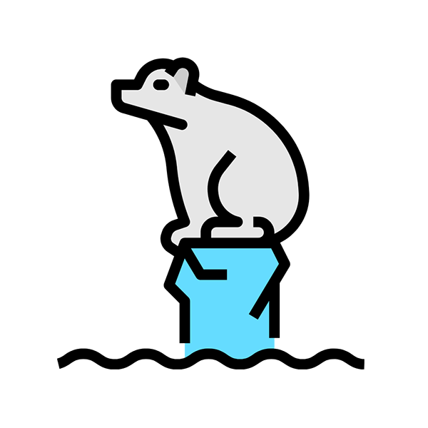 climate change animals icon
