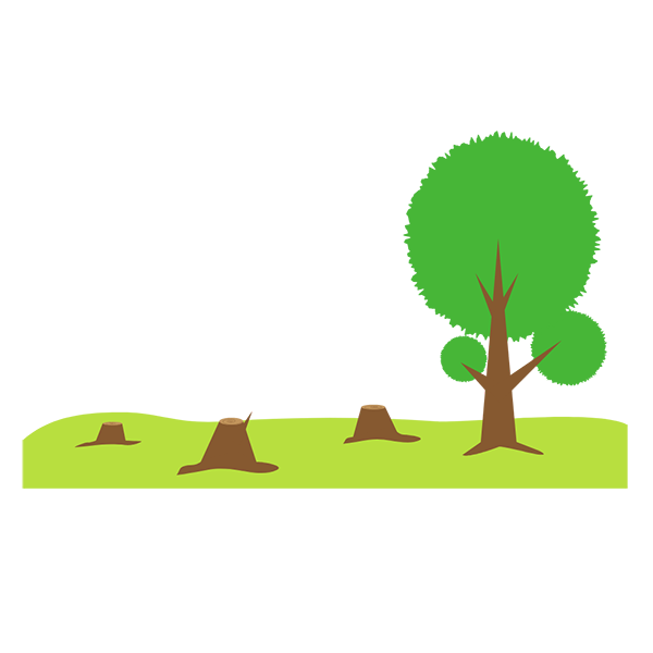 climate change deforestation icon