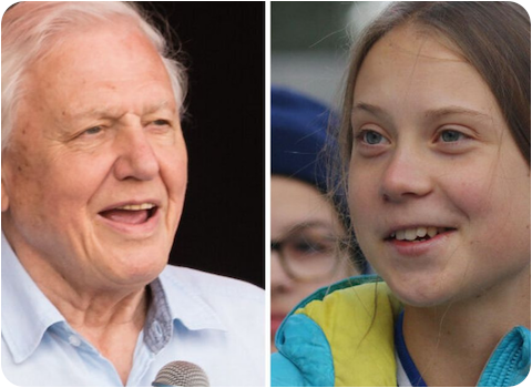 david attenborough greta thunburg side by side