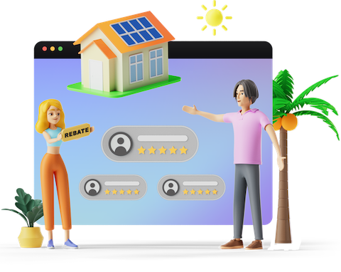 Solar Quotes people choosing solar quote illustration